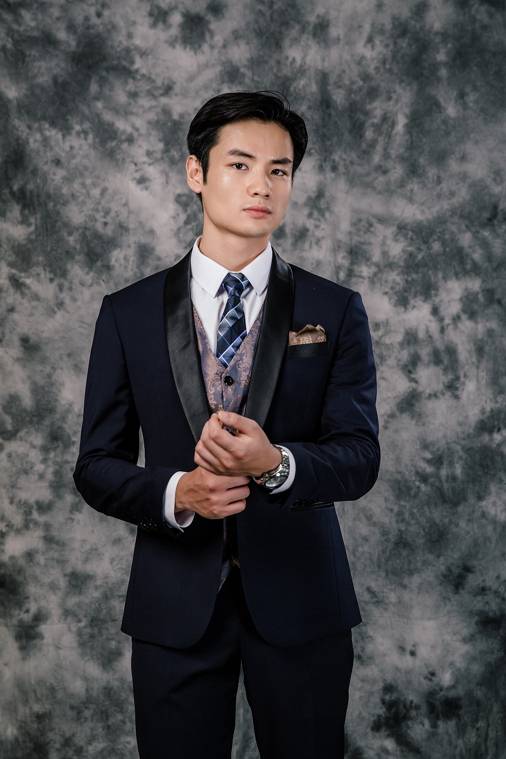 Bộ Tuxedo Xanh Đen A50.003